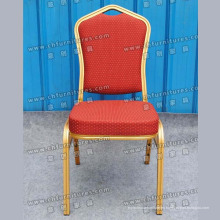 Silla de hotel de hierro con tela roja (YC-ZL22-03)